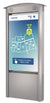 Silver Smart City Kiosk with Speakers